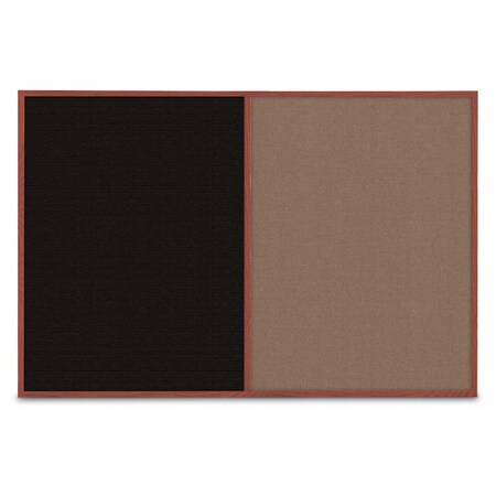 United Visual Products Slim Style Indoor Enclosed Corkboard, 42 UVRDS42SBH-BLACK-DBURGU